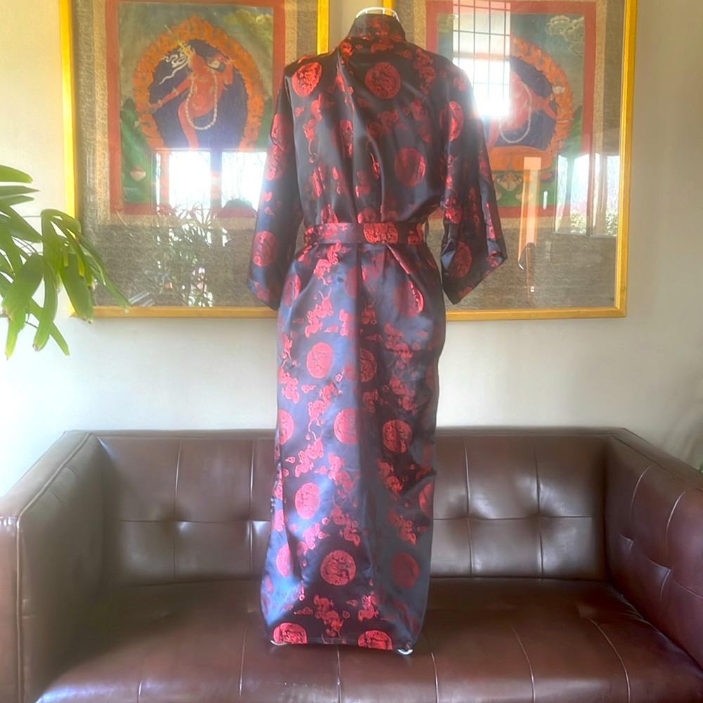 Vintage silk brocade dragon robe.